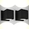 Luxrite Outdoor LED Cube Wall Light Modern Up Down Wall Sconce 3CCT 3000K-5000K 18W Aluminum IP65 ETL, 2PK LR40343-2PK - alternate 1